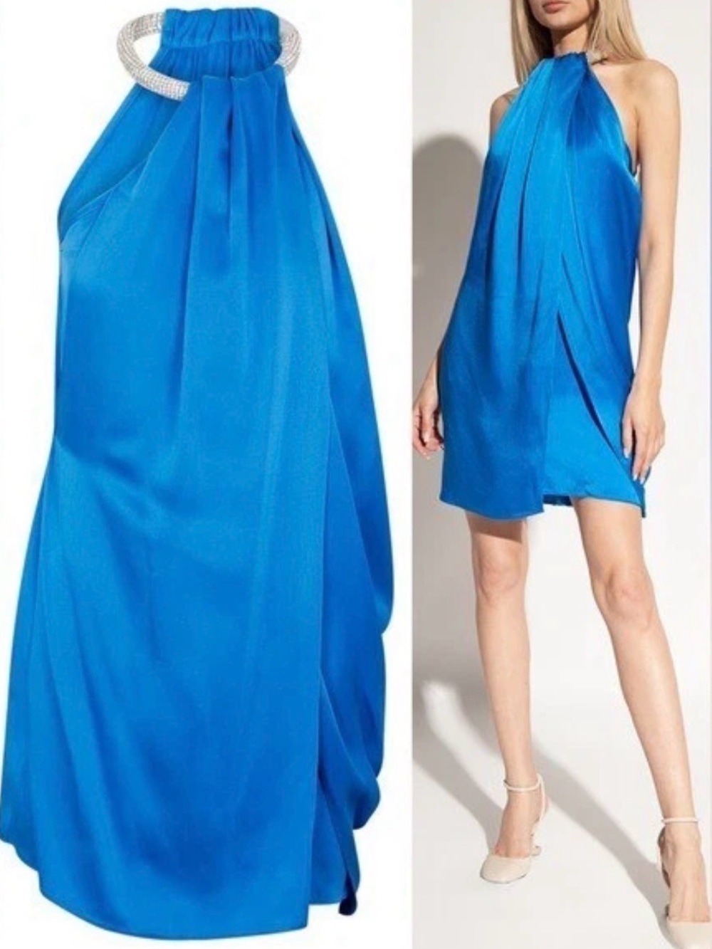 Stella McCartney Satin Halter Minidress